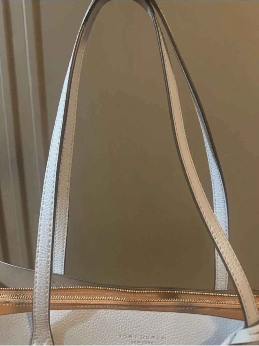 Tory Burch Perry Triple Compartment Tote w Logo Charm